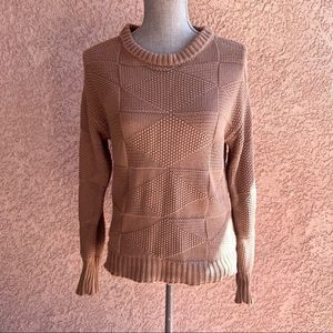Callahan sweater geo knit camel extra small EUC